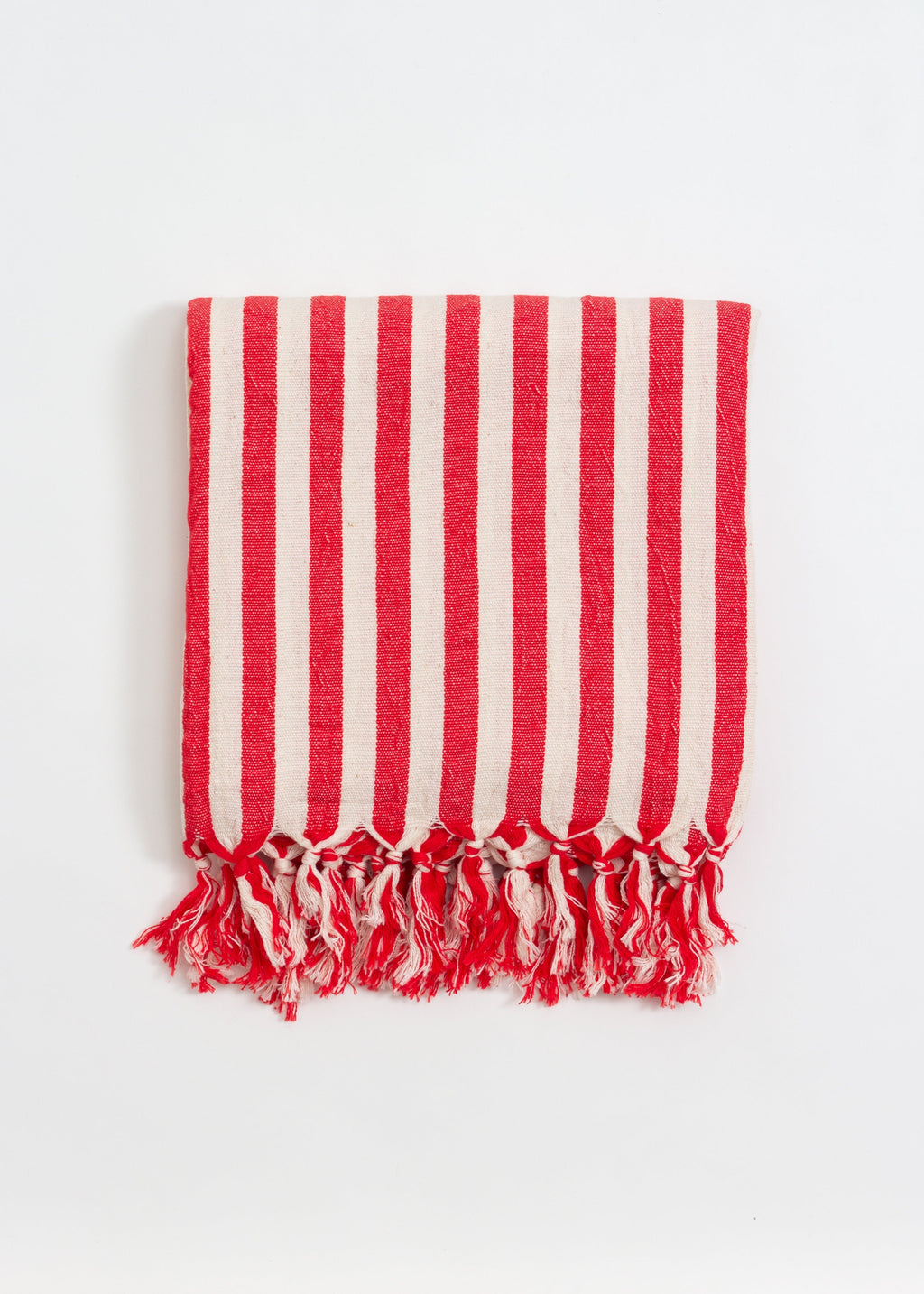 Girit Red Cotton Linen Towel Eastern Woven