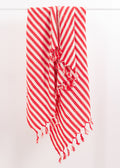 Girit Red Cotton Linen Towel Eastern Woven