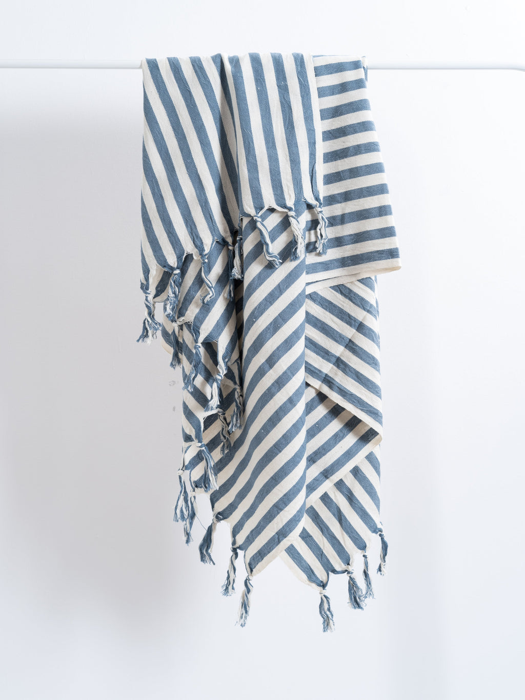 Girit Blue Cotton Linen Towel Eastern Woven