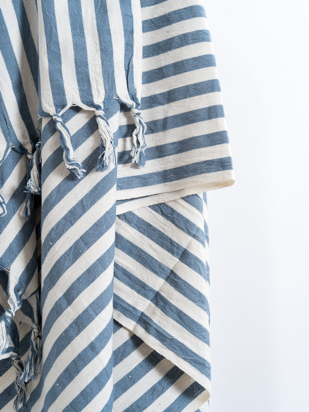 Girit Blue Cotton Linen Towel Eastern Woven