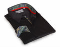 Go-To  Button-Up  Shirt With Contrast Details // Black // Contemporary Fit (Regular) LEVINAS® Official