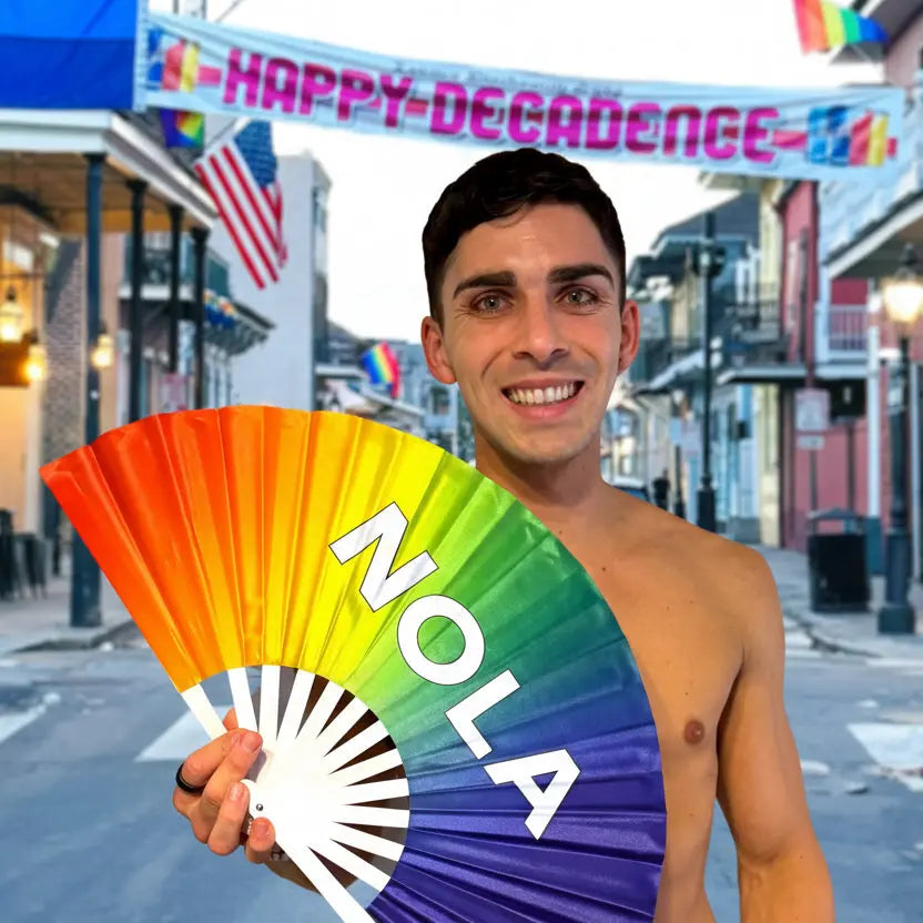 NOLA Rainbow Fan The Gay Fan Club