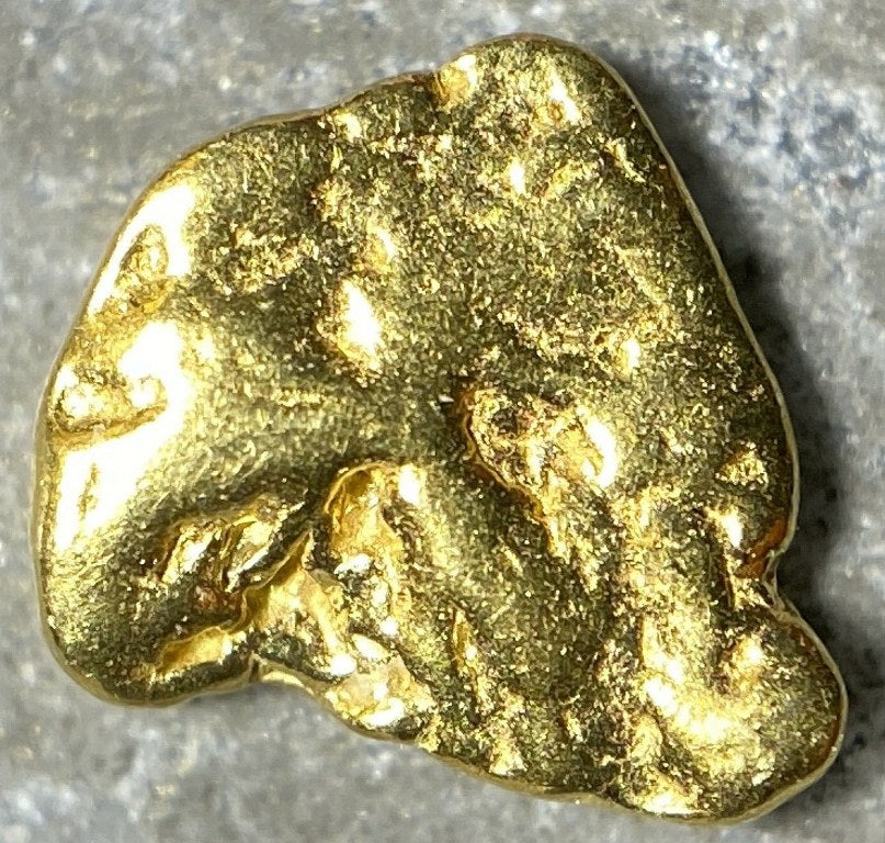 Alaskan Gold Nugget Genuine Yukon Small 22k .1g Fine rocksolidfossils