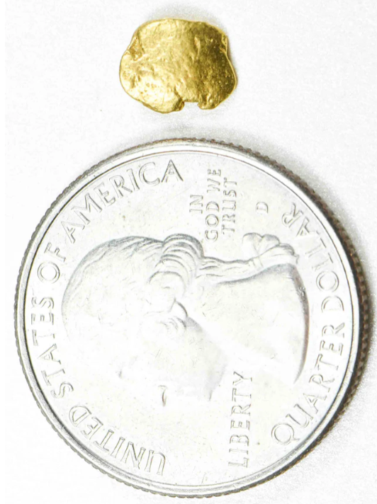 Alaskan Gold Nugget Authentic Yukon Small 22k .7g Fine rocksolidfossils