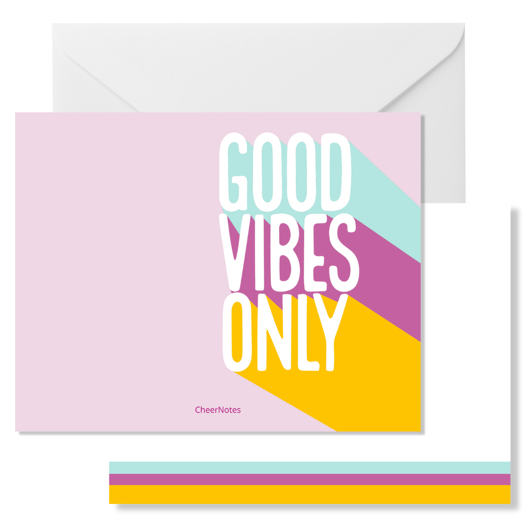 Good Vibes Only Social Stationery CheerNotes
