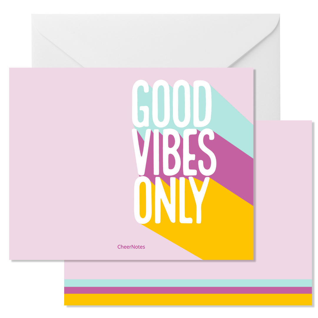 Good Vibes Only Social Stationery CheerNotes