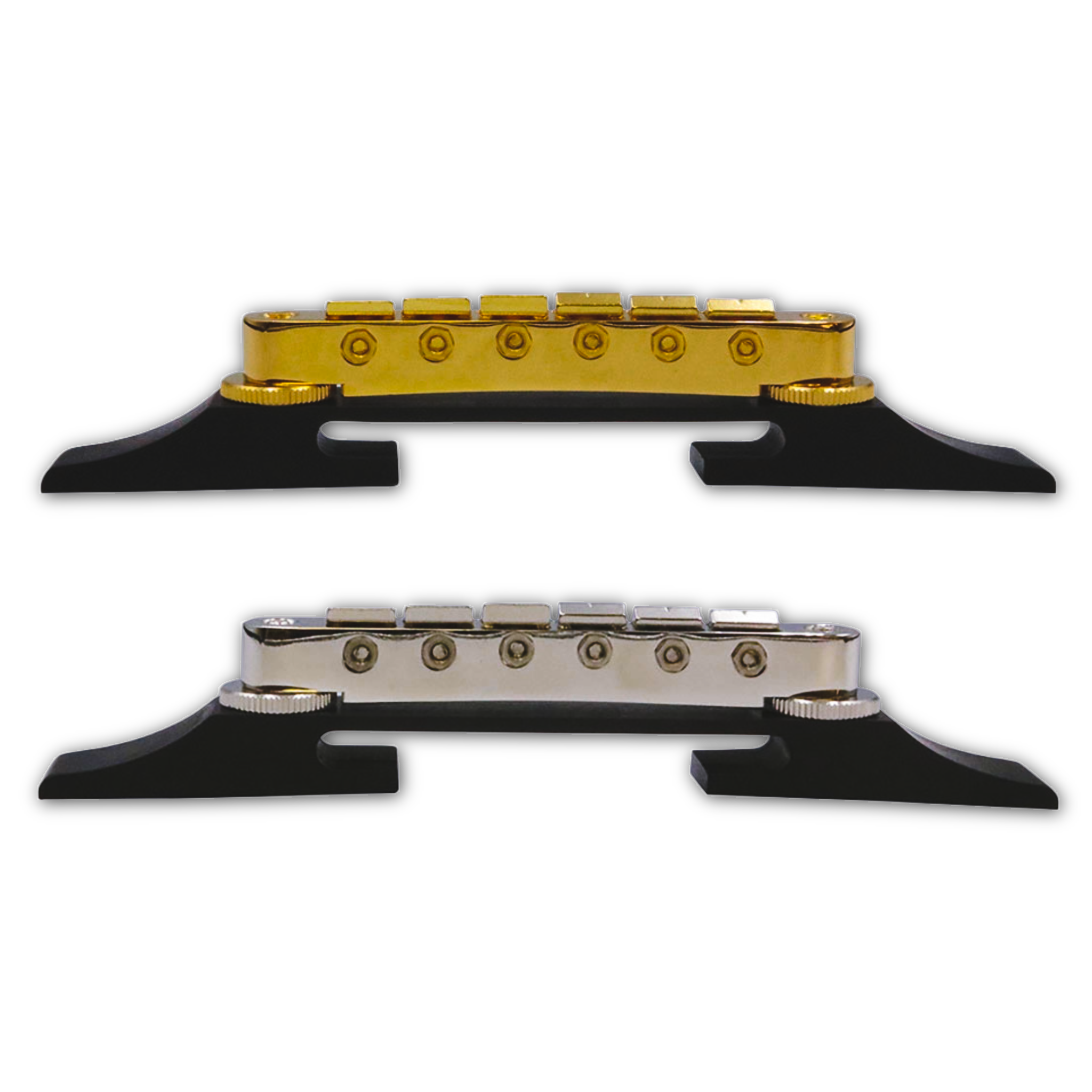 GE104B Nashville Tune-O-Matic Bridge w/ Archtop Ebony Base - Fits Gibson® & Epiphone® Randy's LLC