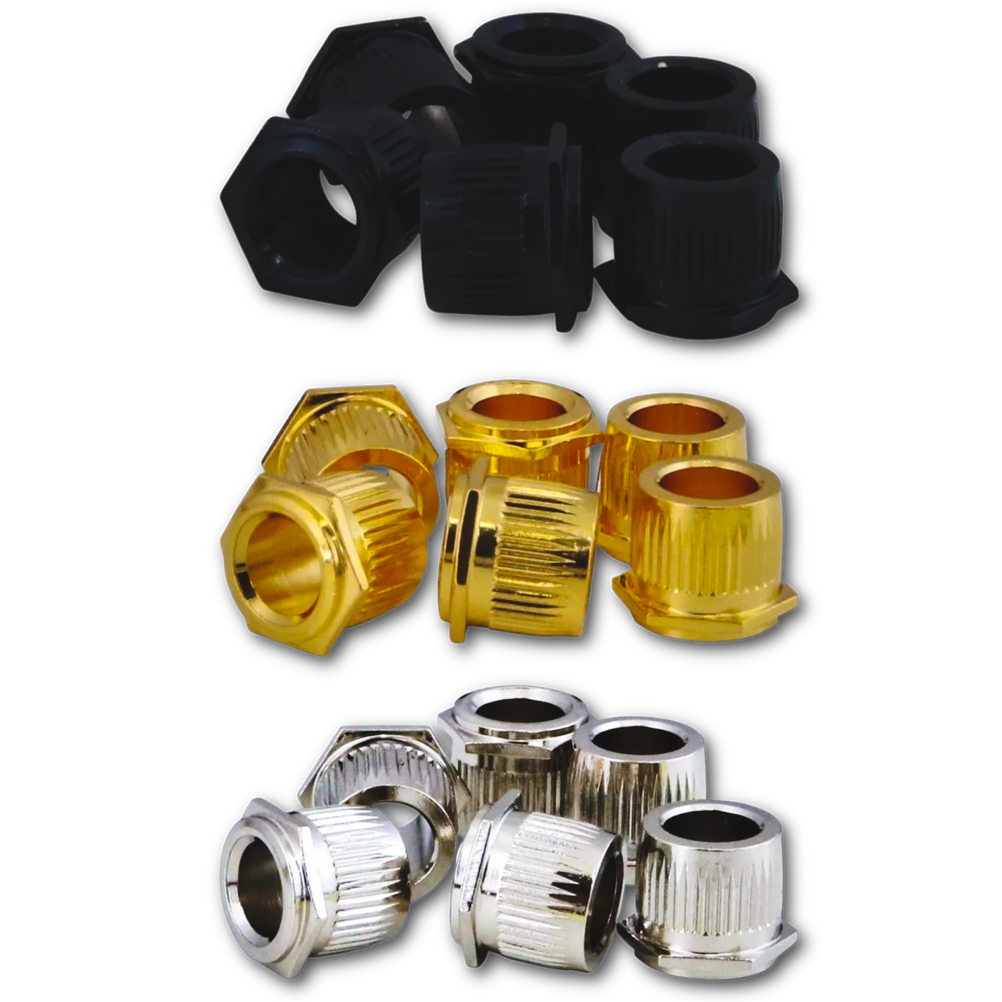 Tuner & Machine Head Conversion Bushings (Hex) - Fits Gibson® Randy's LLC
