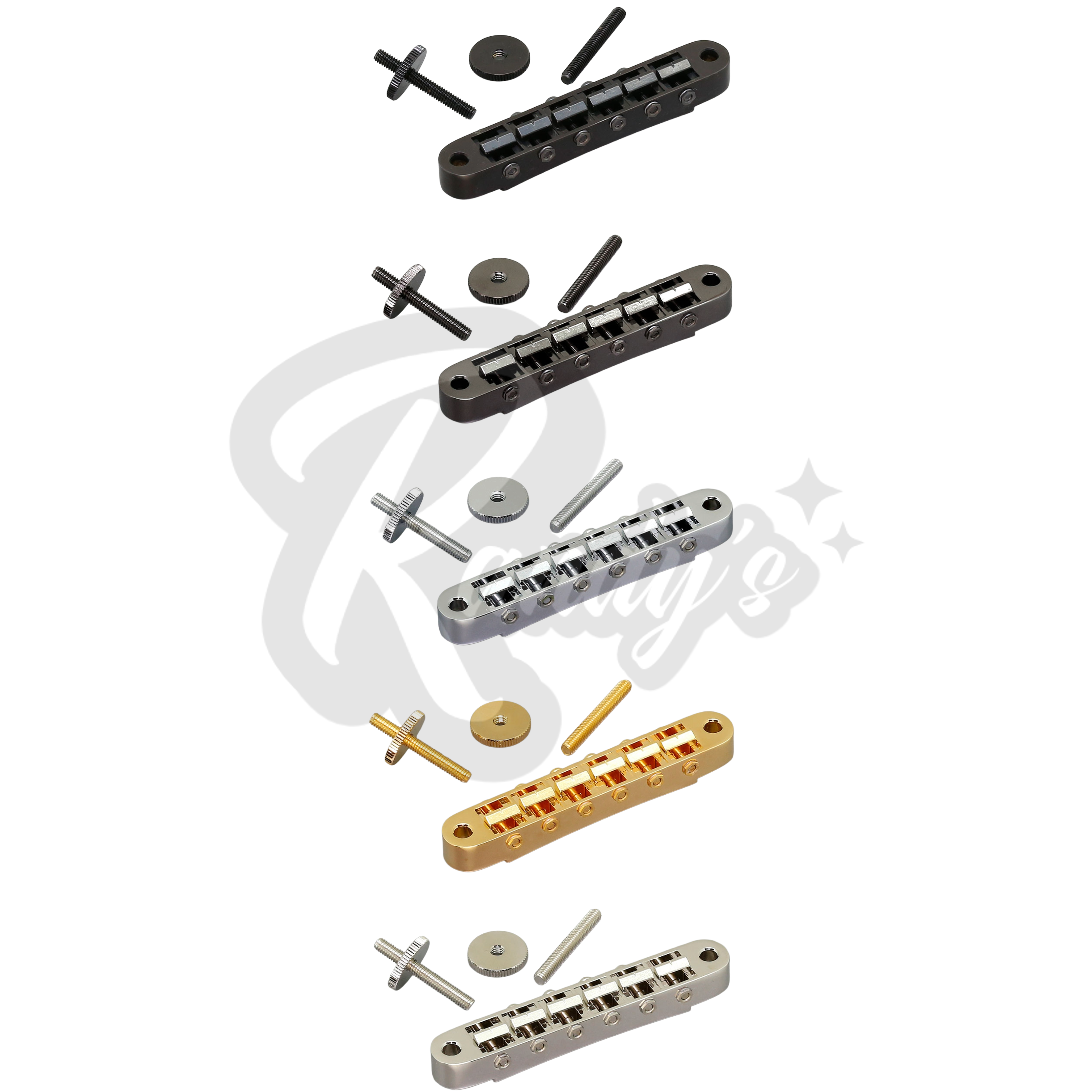 GE103B Nashville Tune-O-Matic Bridge w/ M4 Posts - Fits Gibson® Randy's LLC