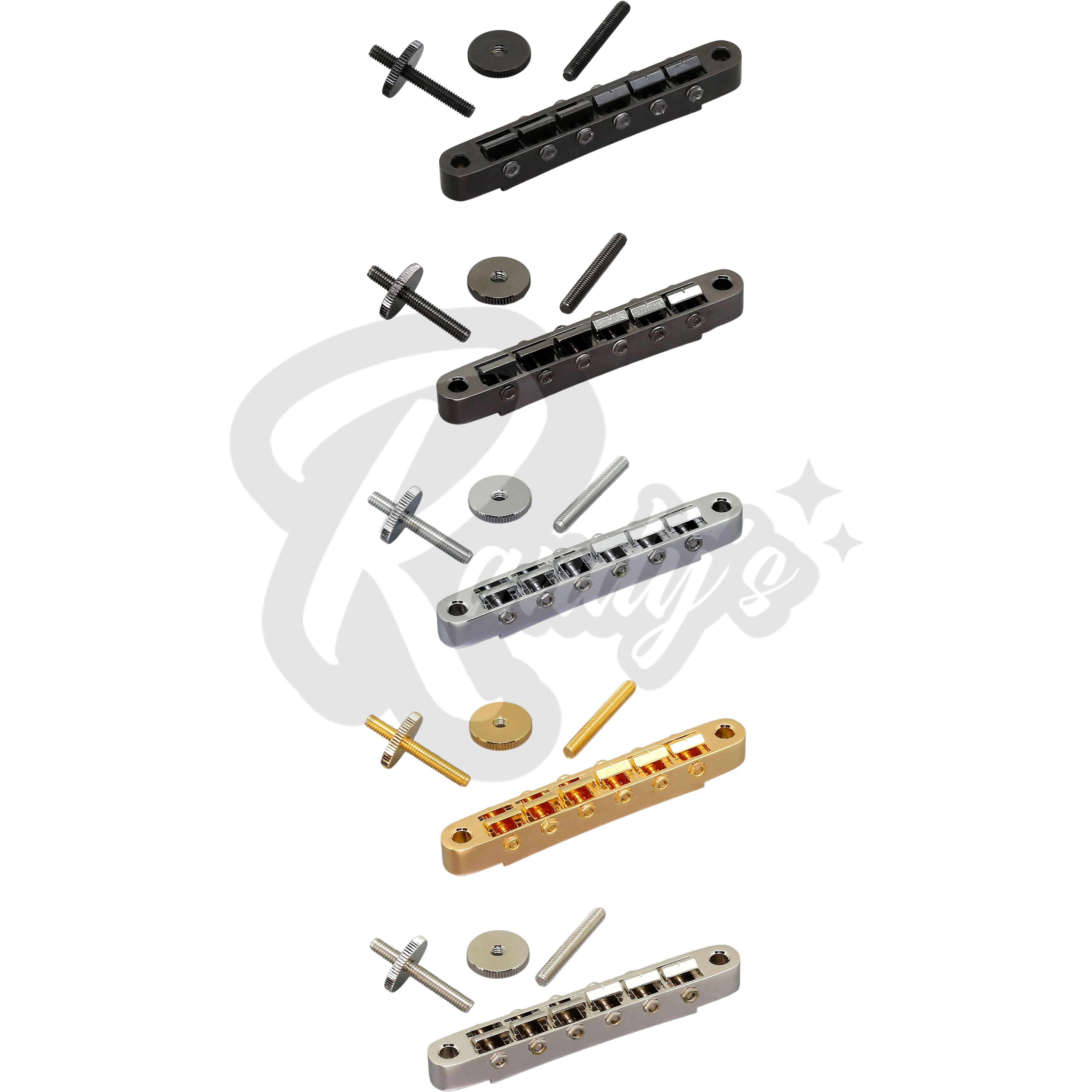 GE104B Nashville Tune-O-Matic Bridge w/ M4 Posts - Fits Gibson® Randy's LLC