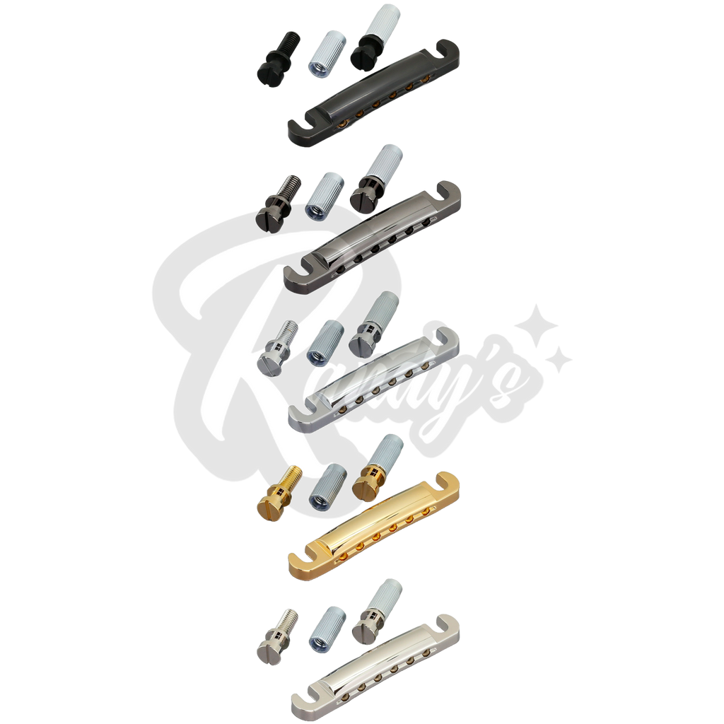 Stop Bar Tailpiece w/ Studs & Anchors (Zinc) - Fits Gibson® & Epiphone® Randy's LLC