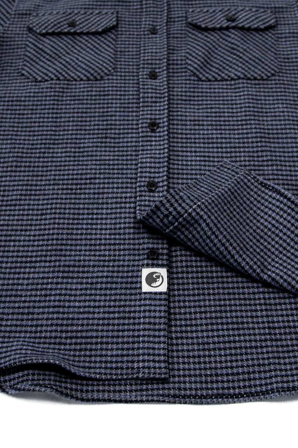 Grand Flannel, Dark Blue Mini Check MuskOx Flannels