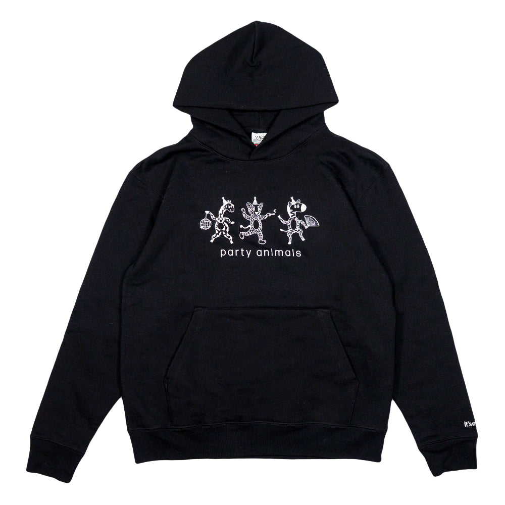 It's Murph Party Animals Black Pullover Hoodie Grassroots California