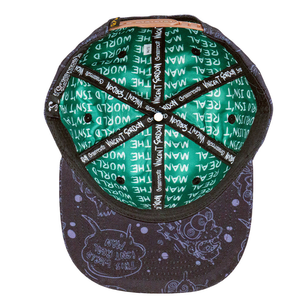 Vincent Gordon x Wookerson Bart Black Snapback Hat Grassroots California
