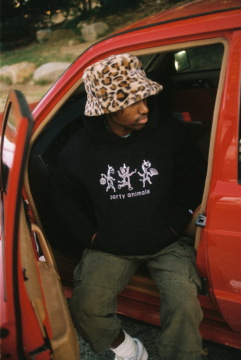 It's Murph Party Animals Black Pullover Hoodie Grassroots California