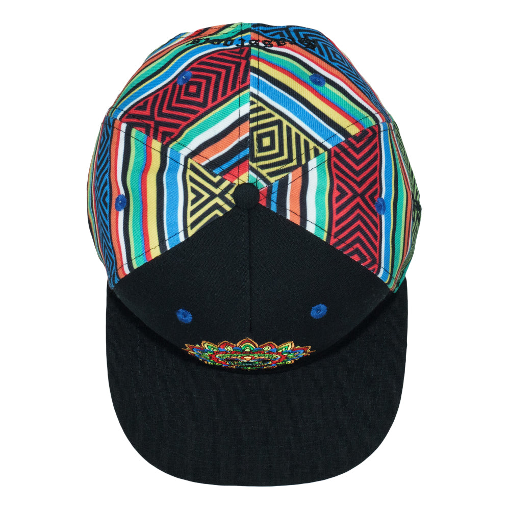 Dia De Los Muertos Sugar Skull Black Snapback Hat Grassroots California