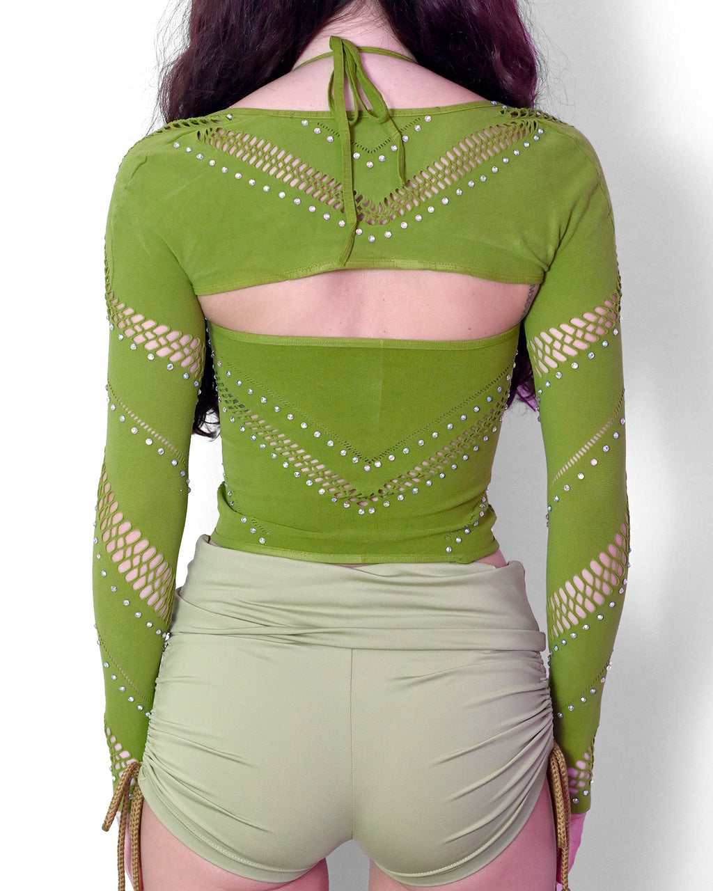 Green Halter Bolero Set SUSPEX Rave Outfits