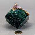 Green Jasper Crystal Cube with Cut Corner Polished Crystal Destiny