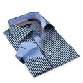 Green Signature Shirt //  - Contemporary Fit - contrast  trimming - final sale LEVINAS® Official