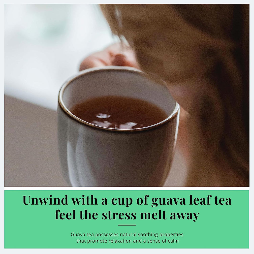 Guava Leaf Tea - 50 Bags, 100% Pure Guava Leaves (Té De Hoja de Guayaba ) Stress Relieving, Herbal Tea- Non-GMO, Vegan, Caffeine-Free Akshit