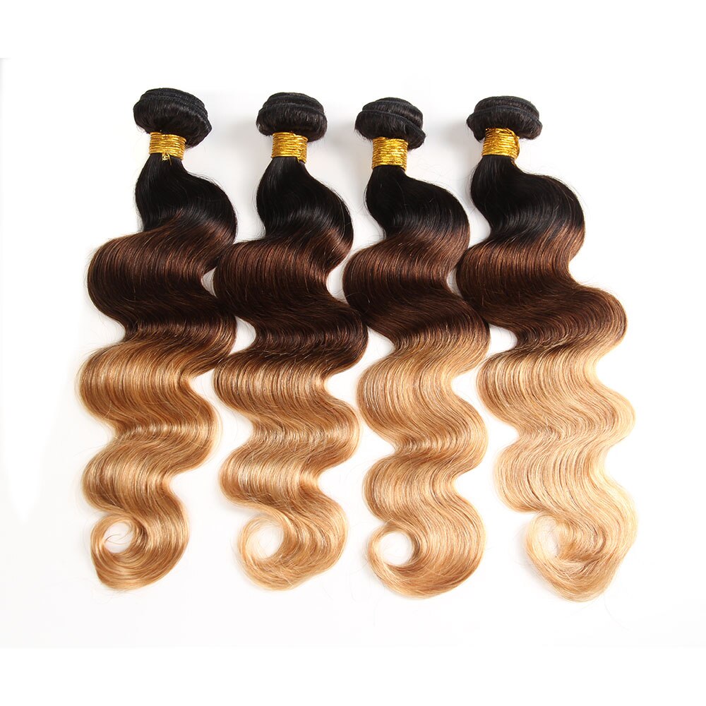 Body Wave Bundles T1b/4/27 Blonde Ombre Human Hair Bundles Deals Remy Hair Extensions Peruvian Brazilian Hair Weave Bundles T&L Fashions Boutique