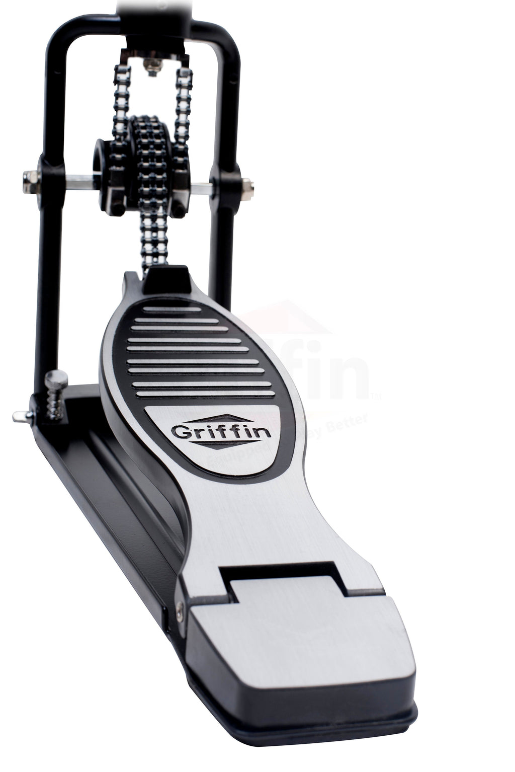 Remote Hi Hat Stand with Foot Pedal by GRIFFIN - Drummers Cable Auxiliary Cymbal High Hat Percussion Hardware with Drum Key - Heavy Duty Sturdy HiHat GeekStands.com