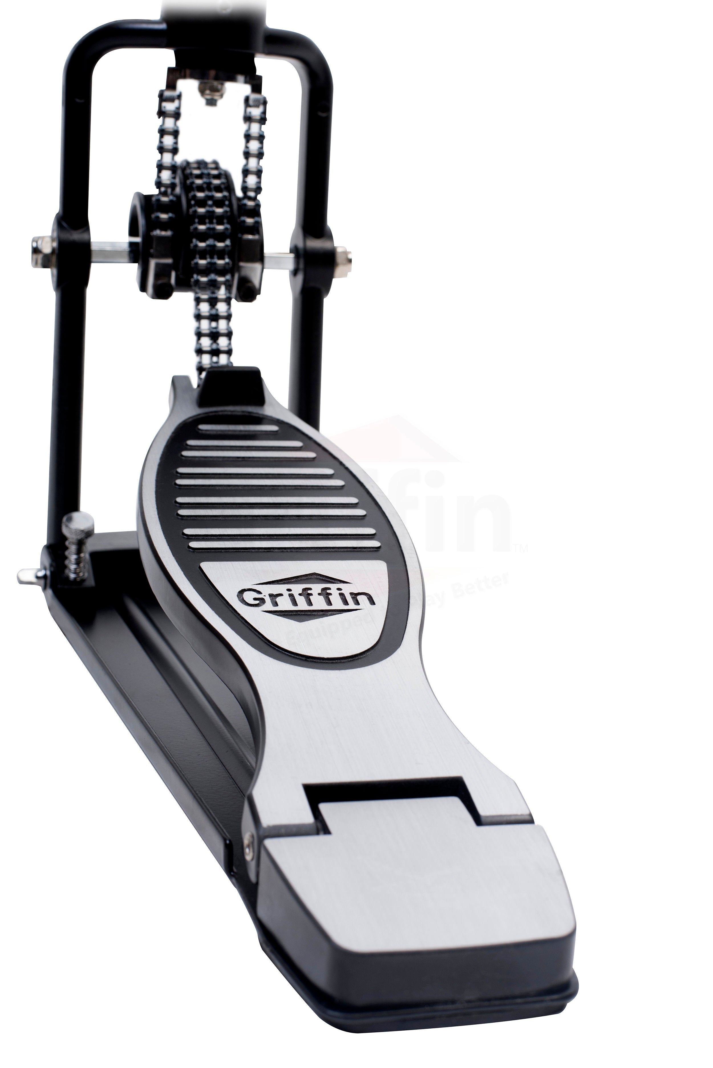 Remote Hi Hat Stand with Foot Pedal by GRIFFIN - Drummers Cable Auxiliary Cymbal High Hat Percussion Hardware with Drum Key - Heavy Duty Sturdy HiHat GeekStands.com