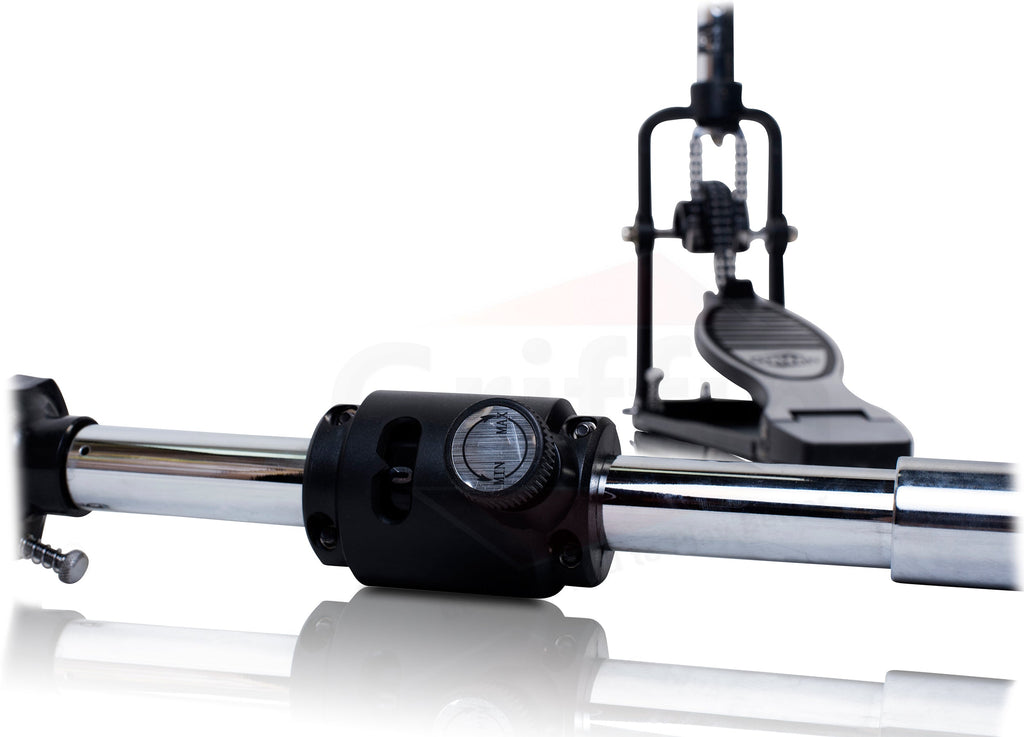 Remote Hi Hat Stand with Foot Pedal by GRIFFIN | Drummers Cable Auxiliary Cymbal High Hat Percussion Hardware with Drum Key | Heavy Duty Sturdy HiHat Holder | All Metal Construction Mount Complete Kit GeekStands.com