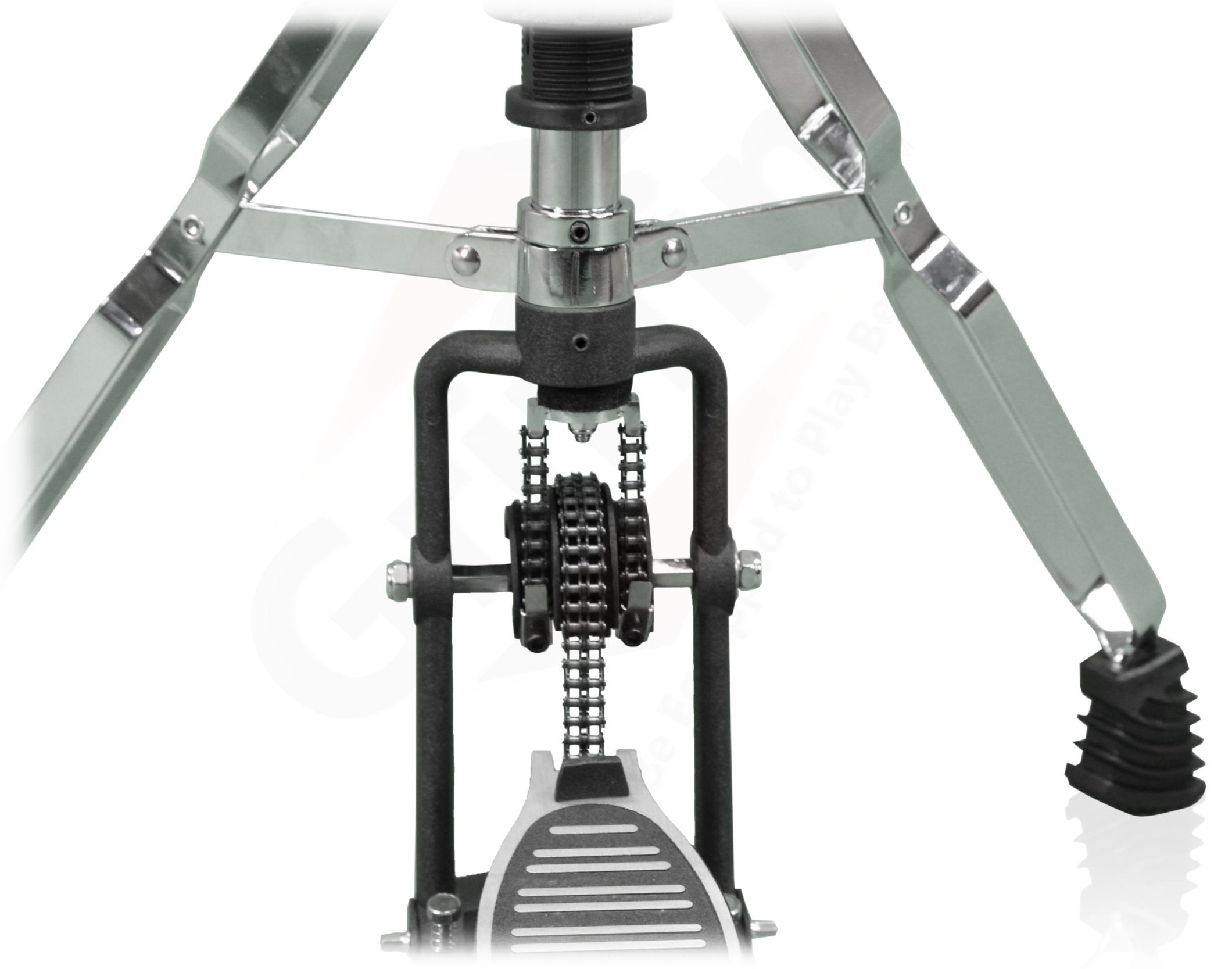 Premium 2 Leg Hi-Hat Stand by GRIFFIN | Heavy Duty Hihat Cymbal Foot Pedal with Drum Key | Folding Two Leg Style Converts to a No Leg High Hat Mount | Double Braced Chrome Percussion Hardware Mount GeekStands.com