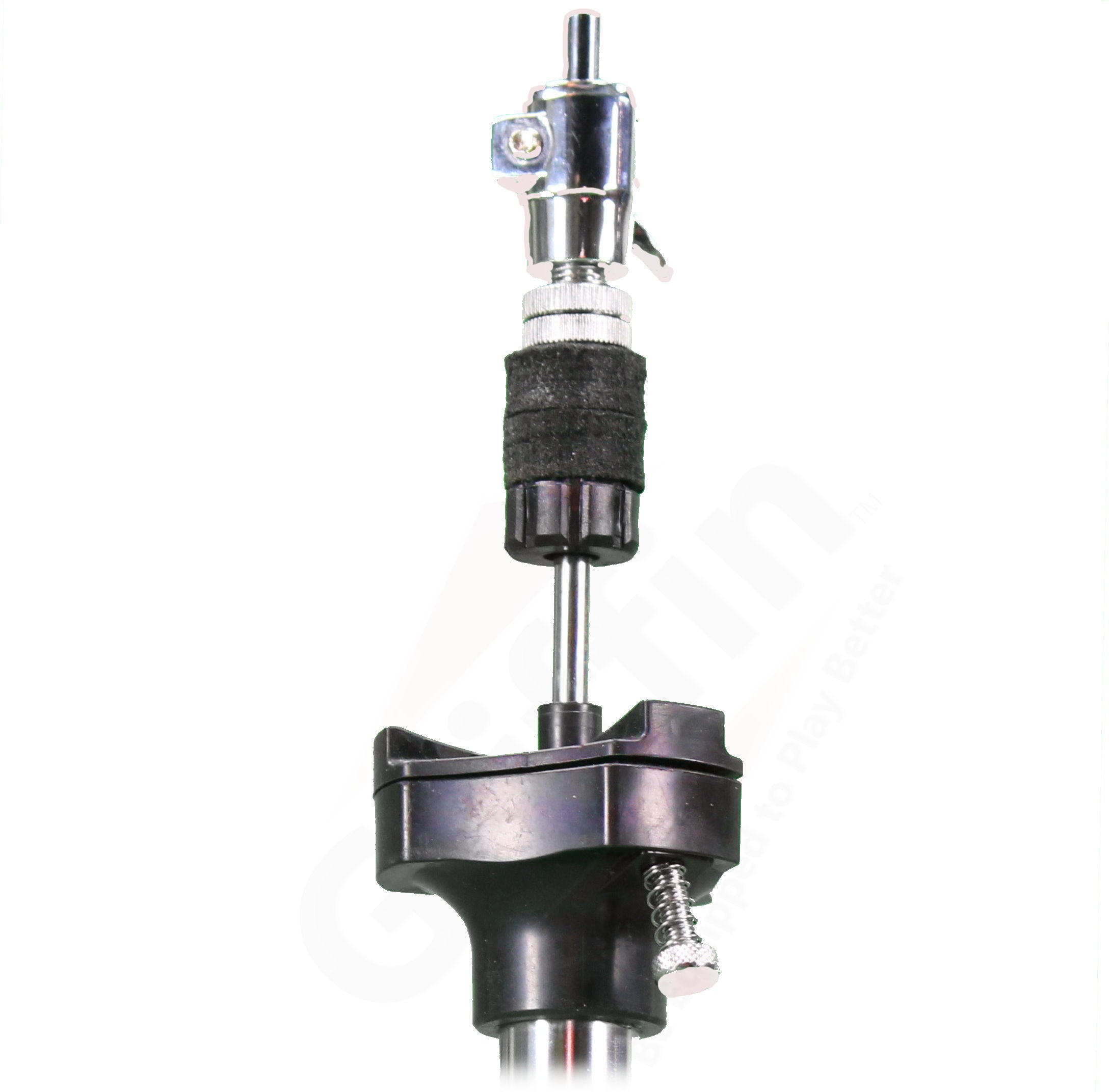 Premium 2 Leg Hi-Hat Stand by GRIFFIN | Heavy Duty Hihat Cymbal Foot Pedal with Drum Key | Folding Two Leg Style Converts to a No Leg High Hat Mount | Double Braced Chrome Percussion Hardware Mount GeekStands.com