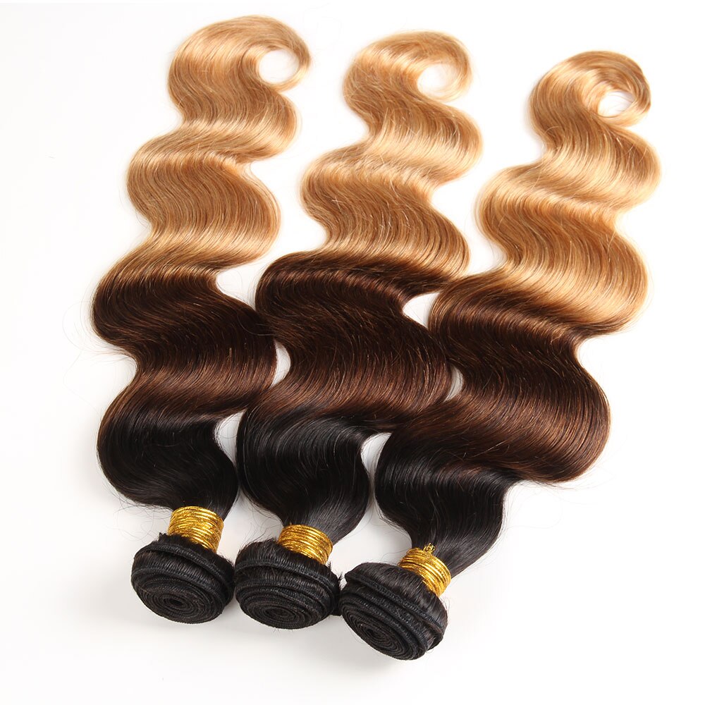Body Wave Bundles T1b/4/27 Blonde Ombre Human Hair Bundles Deals Remy Hair Extensions Peruvian Brazilian Hair Weave Bundles T&L Fashions Boutique