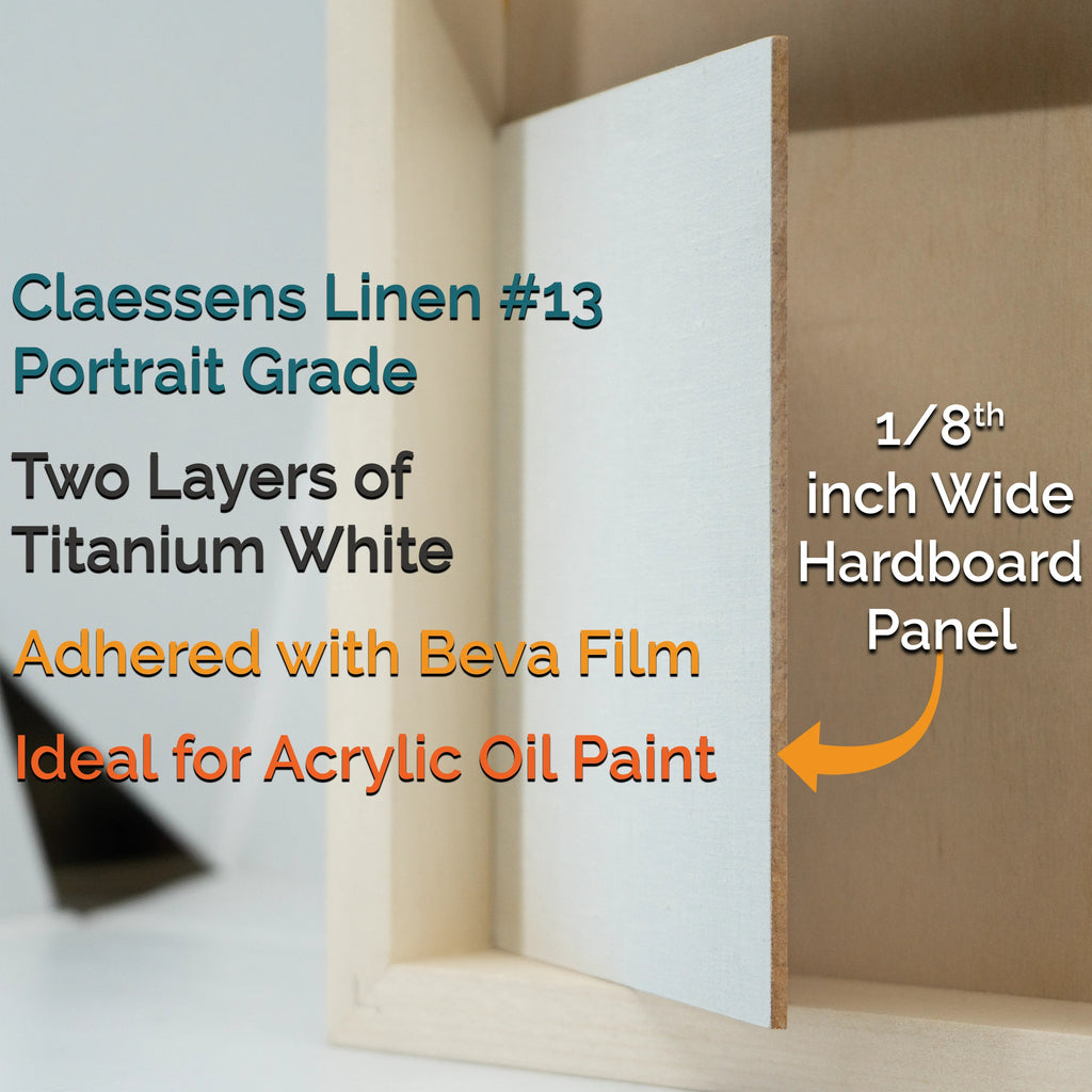 Trekell #113 Universal Primed Linen Panel - 1/8" Tempered Hardboard Trekell Art Supplies
