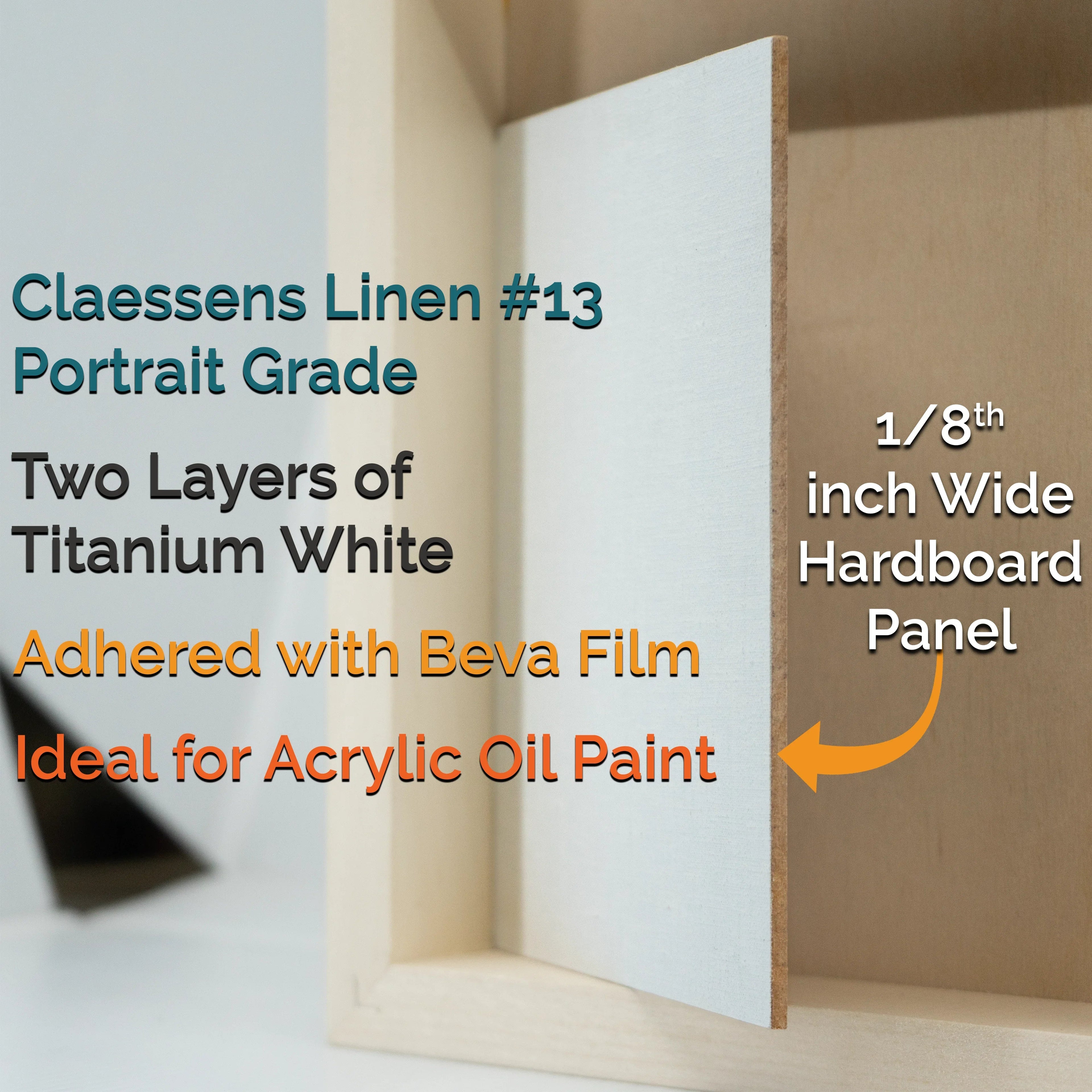 Trekell #113 Universal Primed Linen Panel - 1/8" Tempered Hardboard Trekell Art Supplies