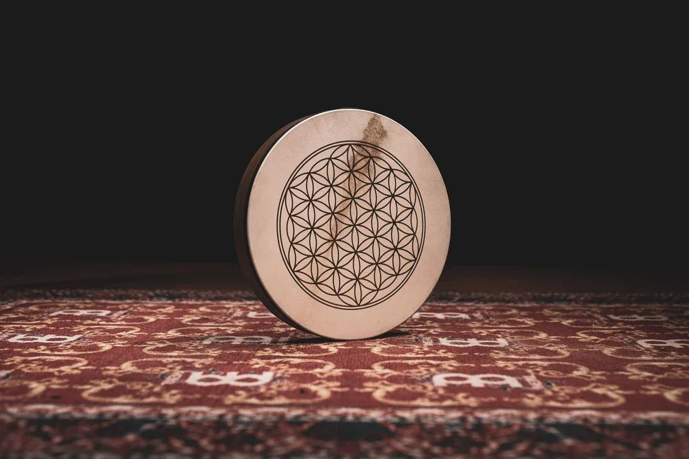 16" Designed Hand Drum, Flower of Life Utah Energy Healing Center