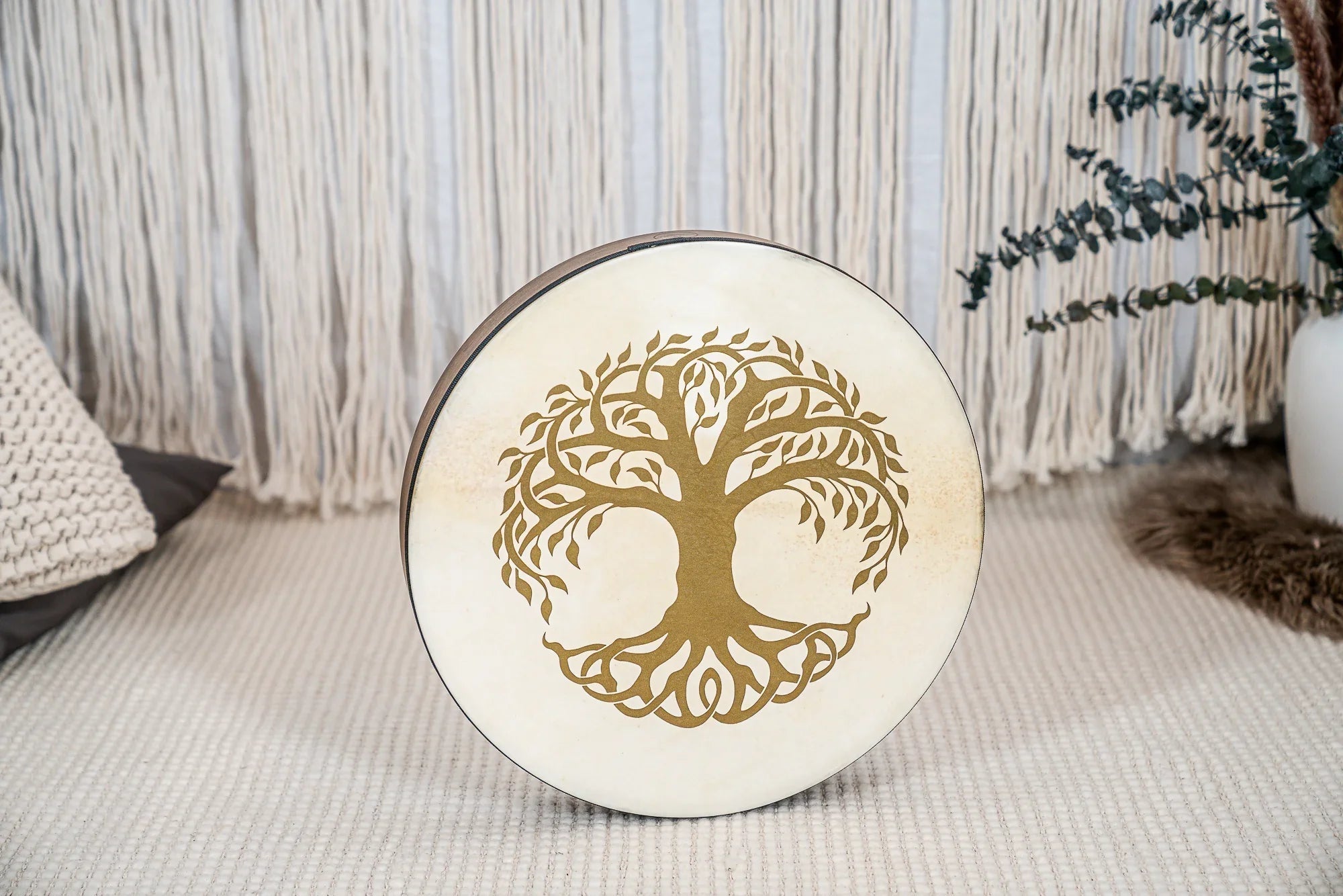 16" Designed Hand Drum, Tree of Life Utah Energy Healing Center