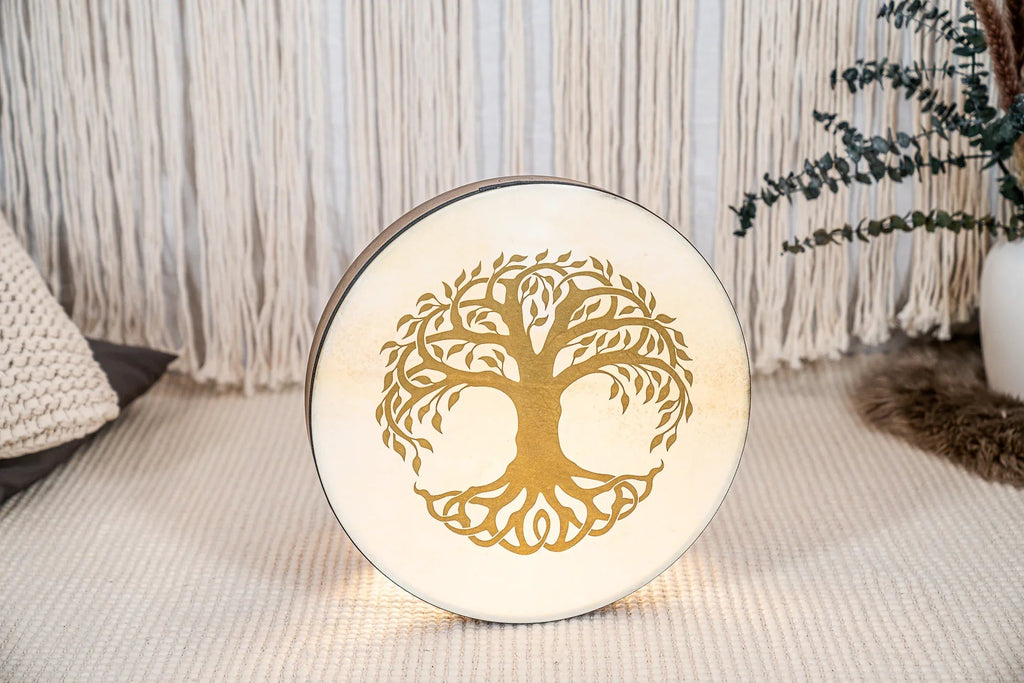 16" Designed Hand Drum, Tree of Life Utah Energy Healing Center