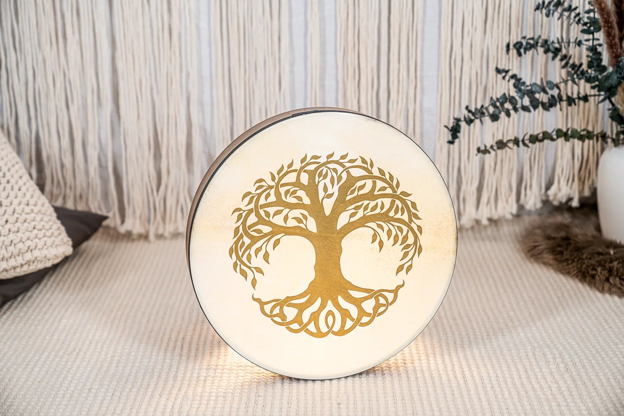 16" Designed Hand Drum, Tree of Life Utah Energy Healing Center
