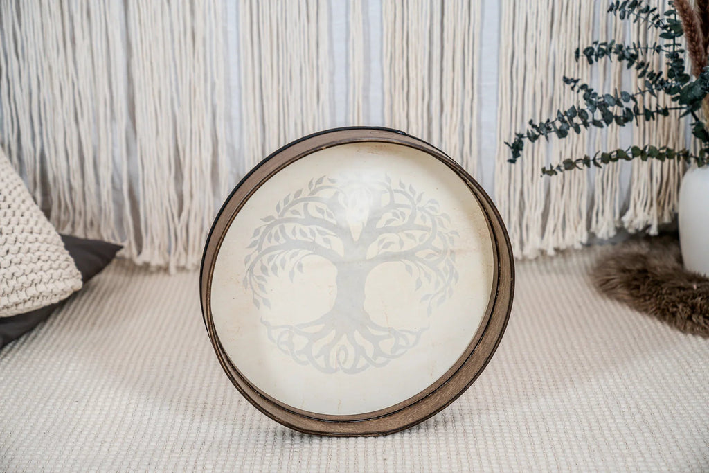 16" Designed Hand Drum, Tree of Life Utah Energy Healing Center