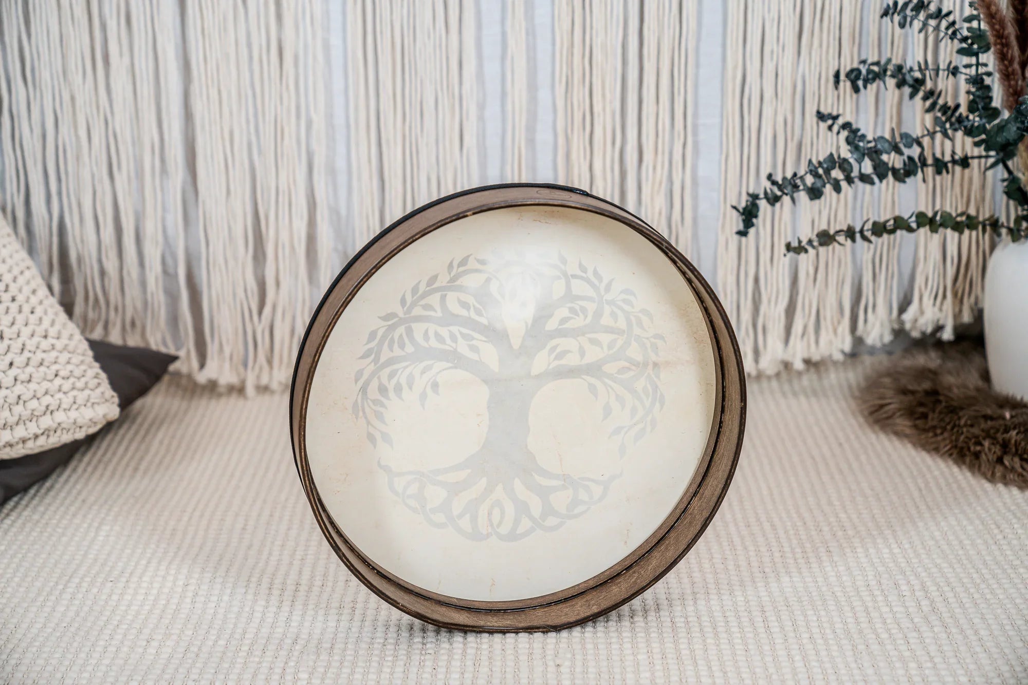 16" Designed Hand Drum, Tree of Life Utah Energy Healing Center
