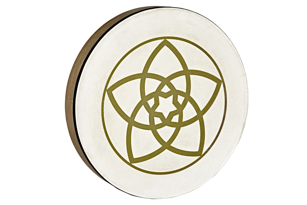 16" Designed Hand Drum, Venus Flower Utah Energy Healing Center