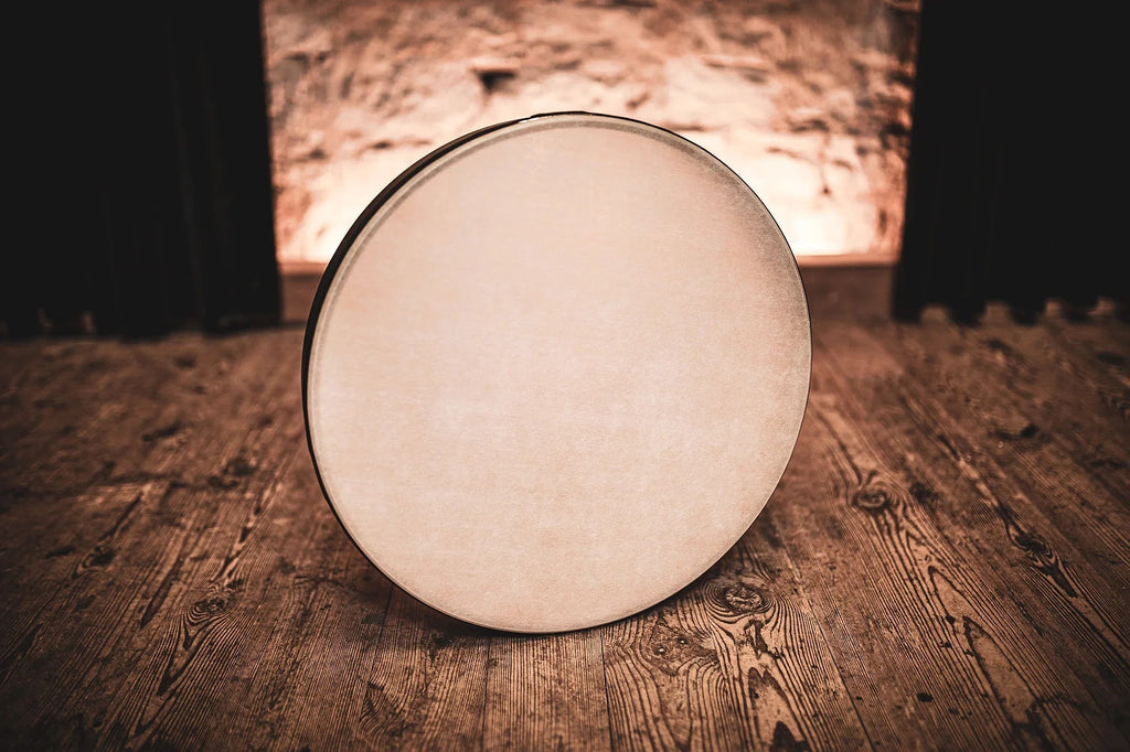 18" Woven Synthetic Head Hand Drum, Walnut Brown Utah Energy Healing Center