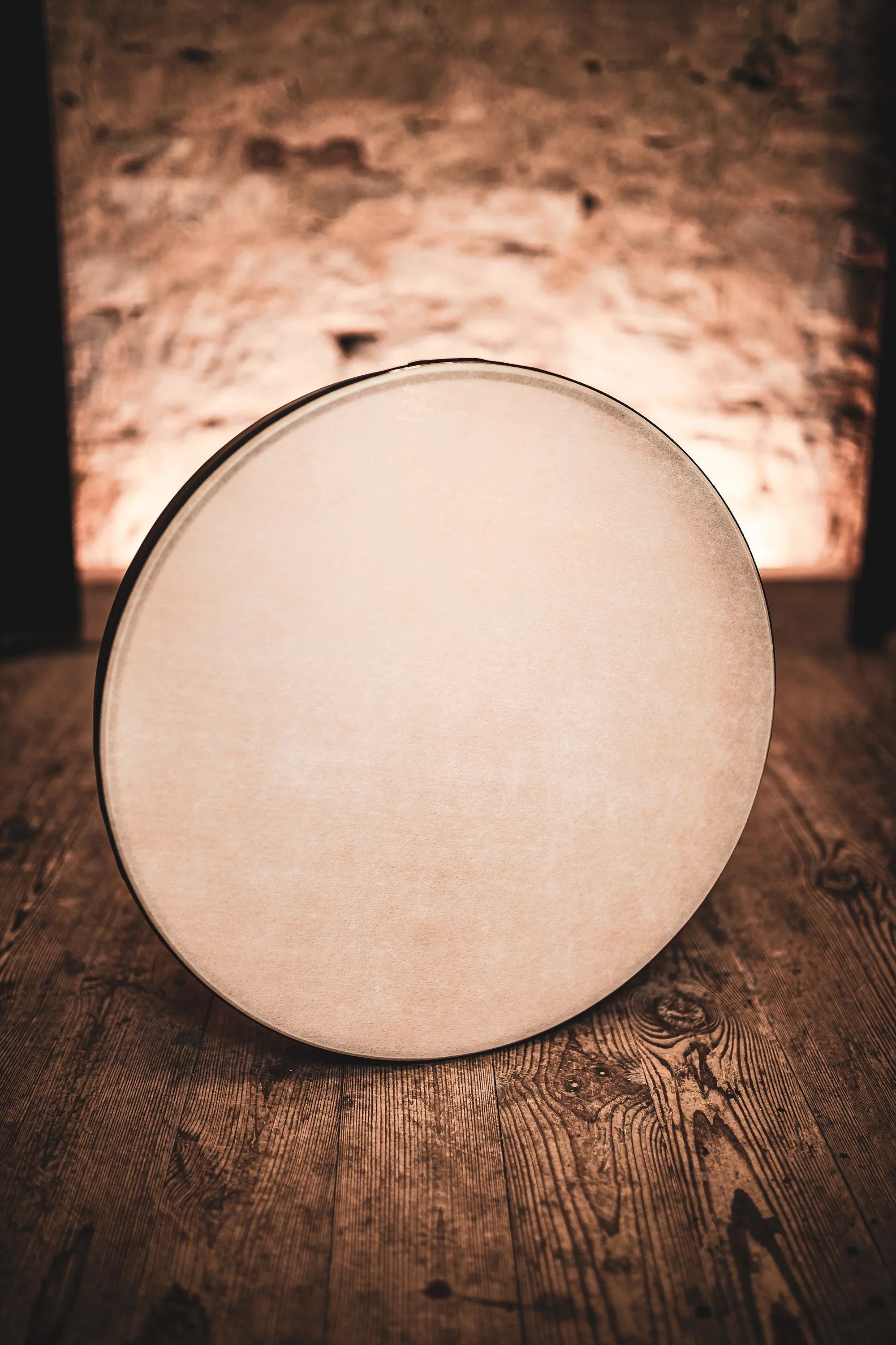 18" Woven Synthetic Head Hand Drum, Walnut Brown Utah Energy Healing Center