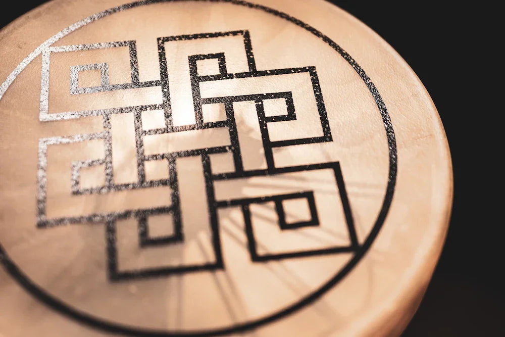 15" Native American-Style Hoop Drum, Endless Knot Utah Energy Healing Center