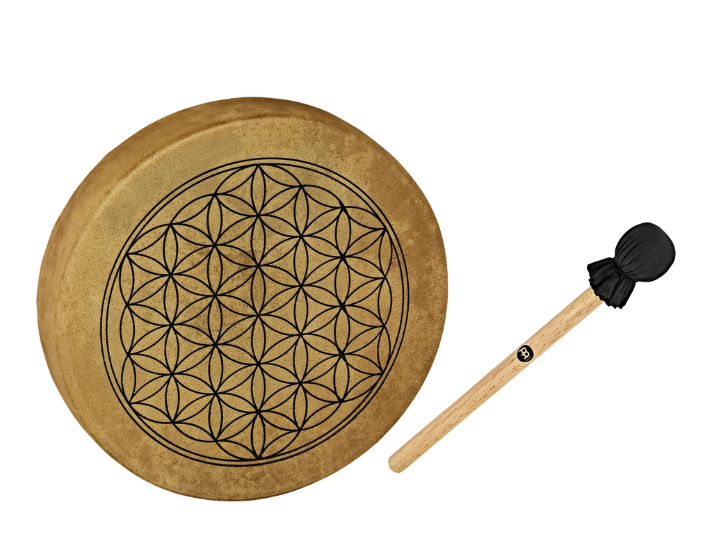 15" Native American-Style Hoop Drum, Flower of Life Utah Energy Healing Center