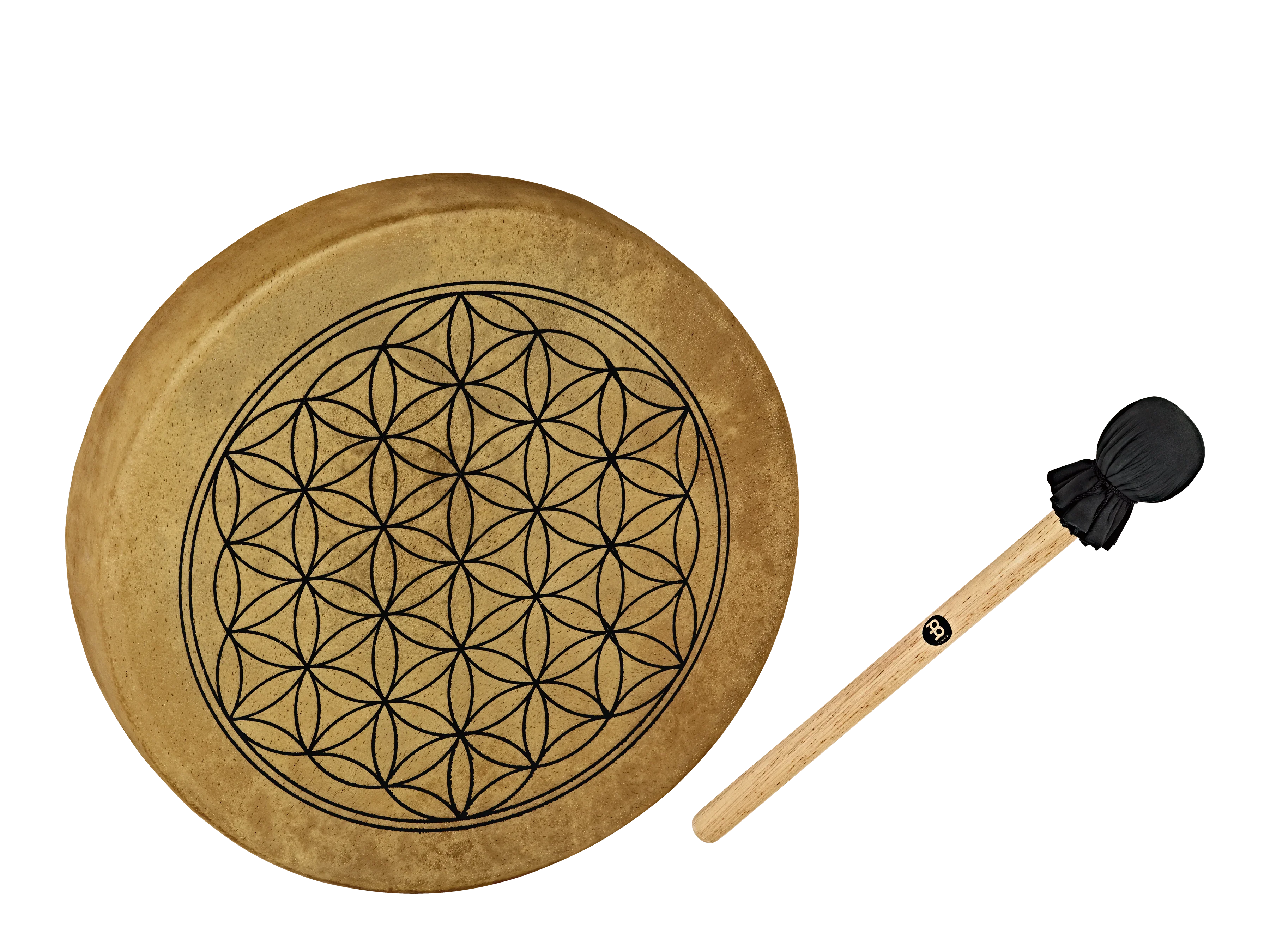 15" Native American-Style Hoop Drum, Flower of Life Utah Energy Healing Center
