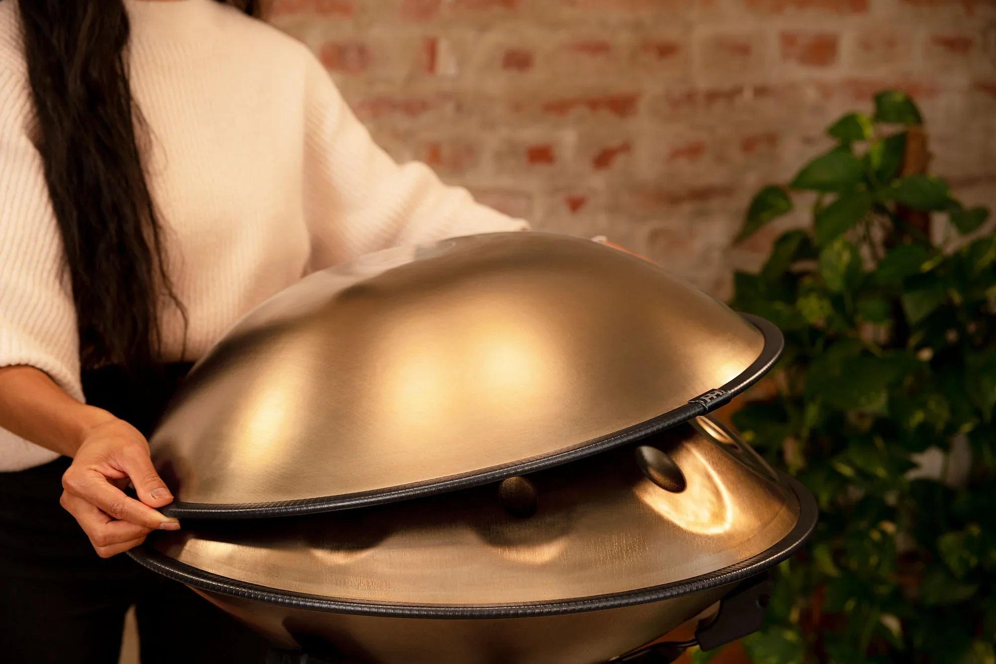 Sensory Handpan, D Amara, 10 Notes, Vintage Gold Utah Energy Healing Center