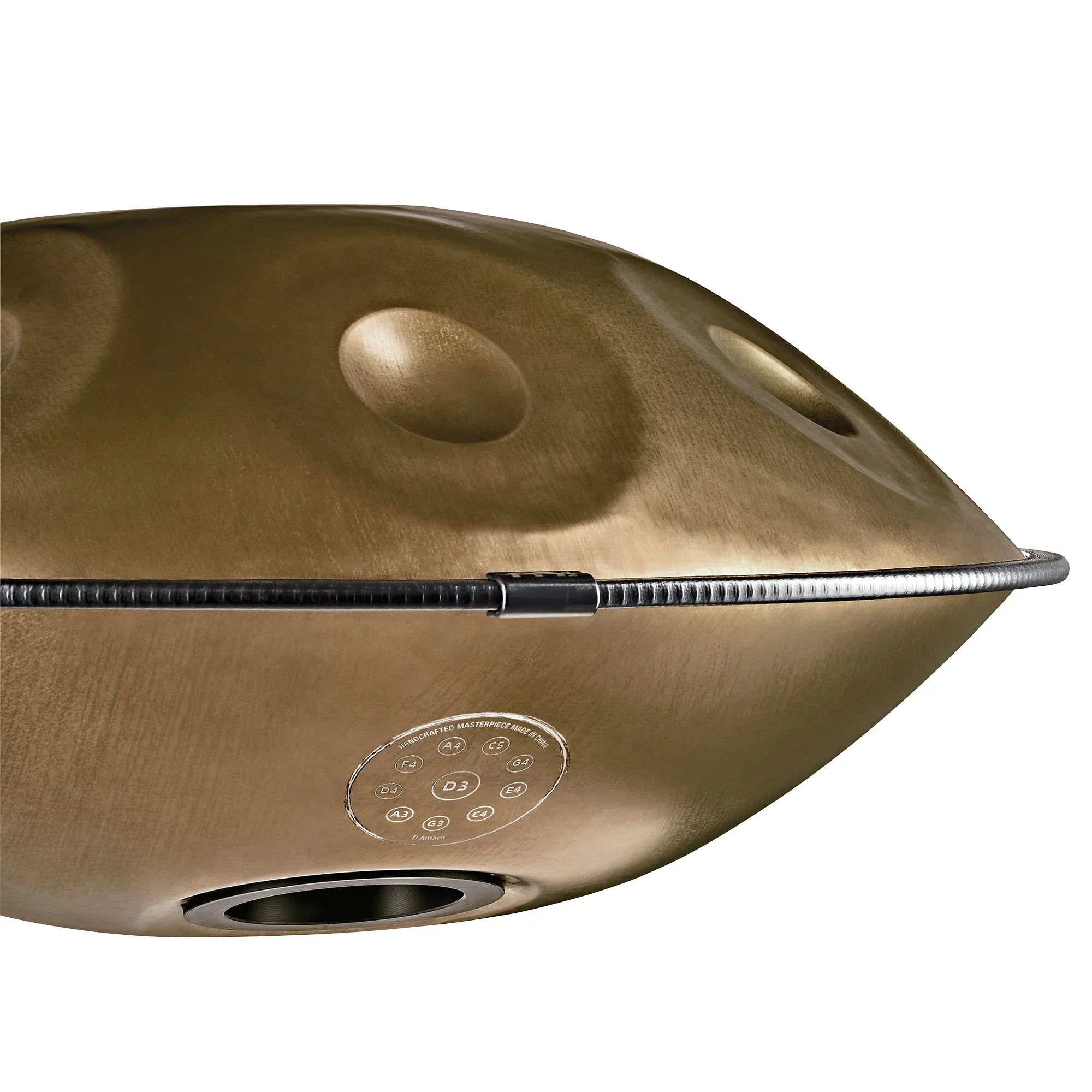 Sensory Handpan, D Amara, 10 Notes, Vintage Gold Utah Energy Healing Center