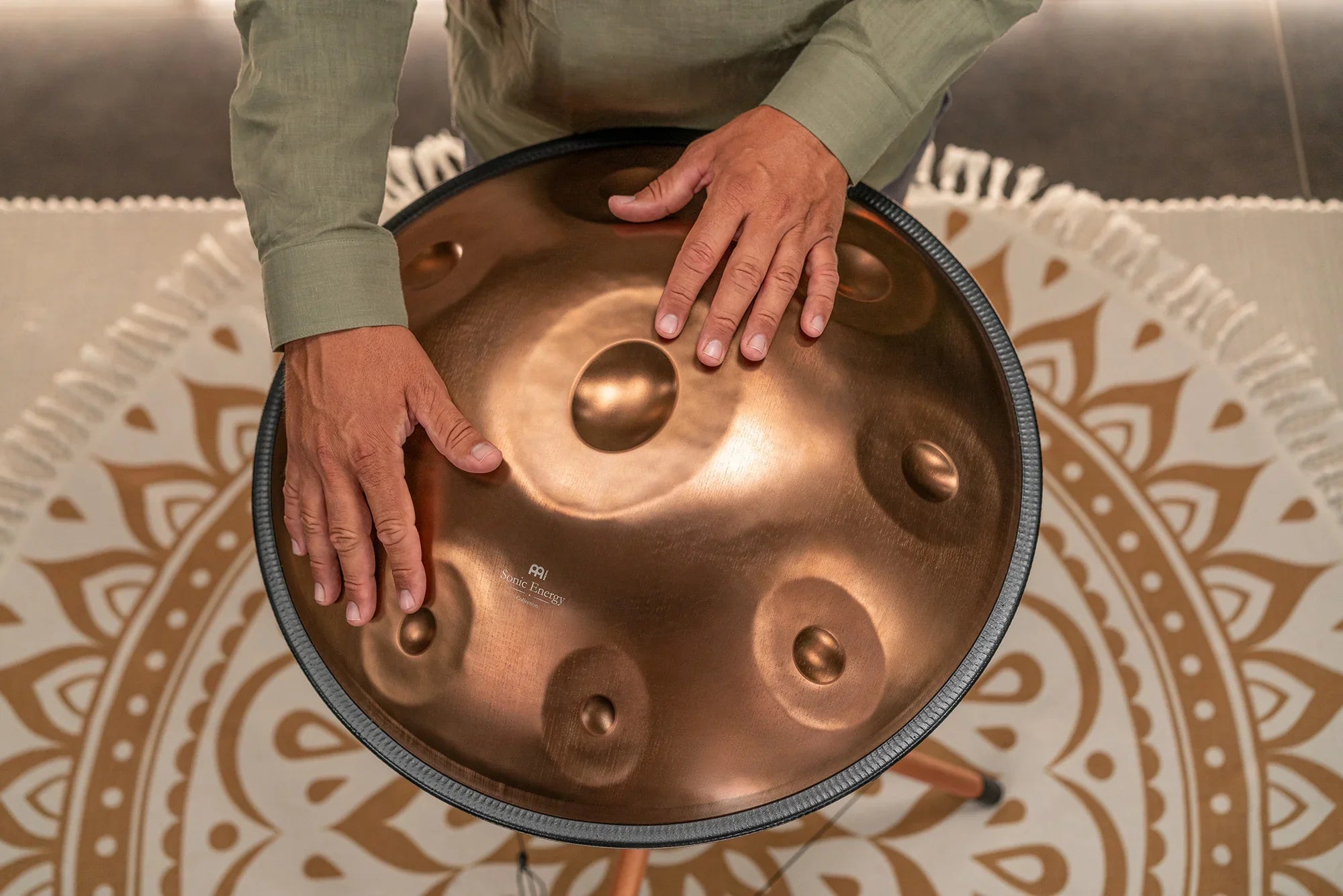 Sensory Handpan, F Pygmy, 11 Notes, Vintage Copper Utah Energy Healing Center