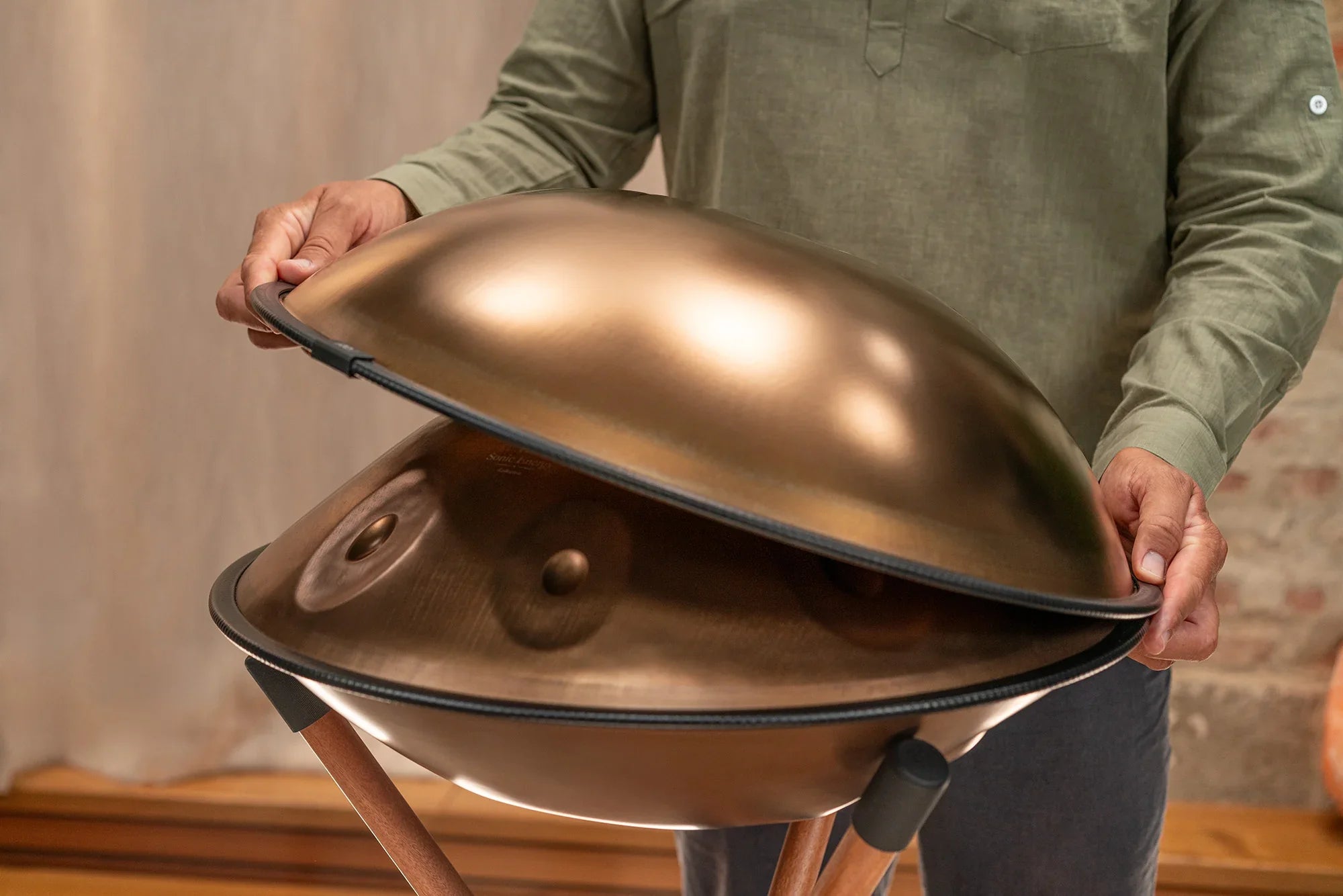 Sensory Handpan, F Pygmy, 11 Notes, Vintage Copper Utah Energy Healing Center