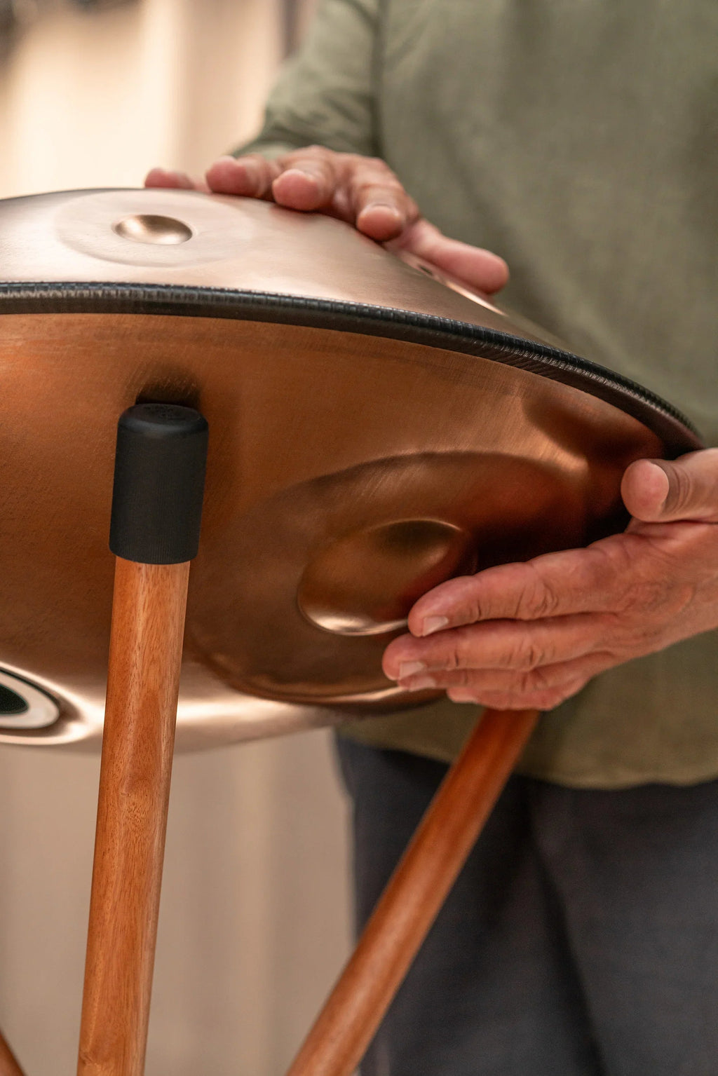 Sensory Handpan, F Pygmy, 11 Notes, Vintage Copper Utah Energy Healing Center
